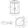 Душевая кабина ERLIT 35 серия ER351026-C2-RUS тонированное стекло