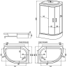 Душевая кабина ERLIT 35 серия ER351226L-C2-RUS тонированное стекло