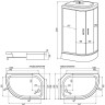 Душевая кабина ERLIT ER351226R-C3-RUS правый угол