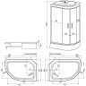 Душевая кабина ERLIT ER351226R-C4-RUS правый угол